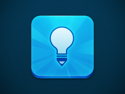 Lightbulb Pencil app icon app burst icon iphone light lightbulb pencil