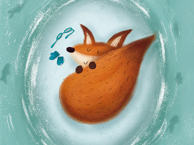 Edicións Xerais, "O raposo aviador que voa sen motor" childrens illustration illustration