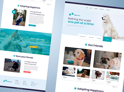 Two Paws adoption cat design dog pet ui ux web web design webdesign