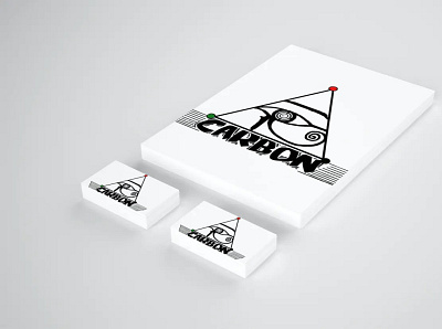 Business Card & Folder Mock Up - Carbon branding illustration logo