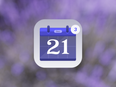 Calendar 21 calendar icon purple