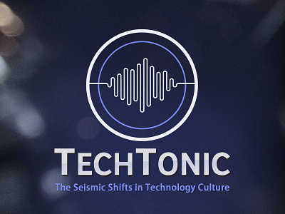 Original Techtonic Podcast Cover Art blue cover art podcast radio waves seismogram tech techtonic