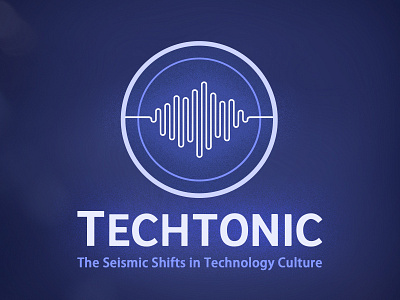 Techtonic Podcast Cover Art 2.0 cover art podcast radio waves seismogram tech techtonic