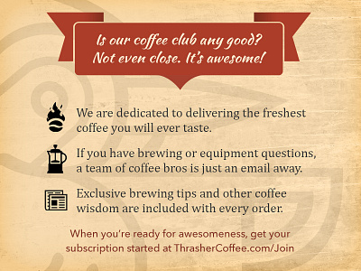 The Thrasher Coffee Club (Subscription) club french press marketing subscription thrasher coffee