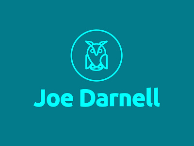 JoeDarnell.com Logo Color Scheme Update bondi blue circle joe darnell logo owl ubuntu font