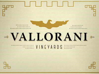 Vallorani Vineyards Private Wine Label eagle golden label vineyard wine