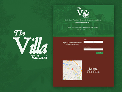 ‘The Villa’ of Downtown Kennesaw Splash Page culture green maroon splash vallorani villa