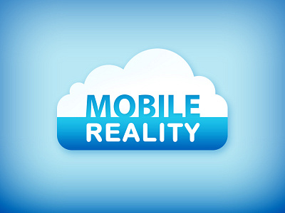 Mobile Reality Cloud Icon/Title blue cloud digital hub mobile podcast technology