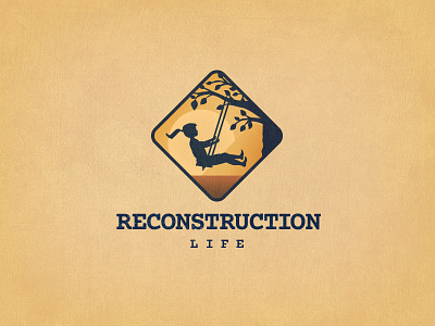 Reconstruction Life Version #1 girl icon life logo reconstruction tree swing weathered