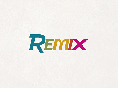 Remix Logo 5 colors 80s logo rainbow remix retro