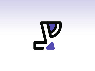 Futuristic Logo diagonal futuristic l p purple tron