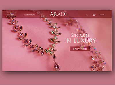 Landing Page for Jewellery Store design ui ux