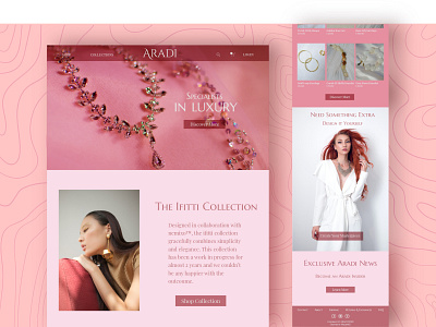 Aradi Jewellery Store design display products ecommerce ecommerce website jewelery store jewelery website jewellery luxury luxury site products ui ux web design website design