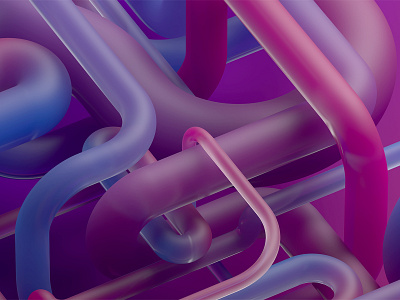 001 3d abstract illustration pipes