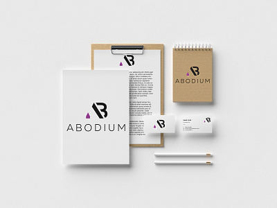 Abodium Brand Identity branding design flat illustration logo minimal