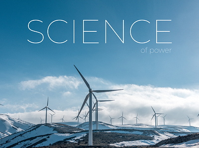 Science of power blues graphic design power science windmills