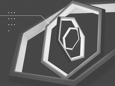 Hexagon 3d design digital experimental form graphic design object