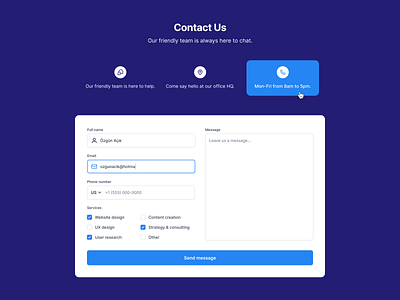 Contact Form - Daily UI 01 3d animation app app design branding contact contact form contact us design graphic design illustration logo motion graphics typography ui ui design ux ux design web web design