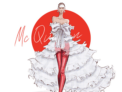 McQueen ss’20 fashion fashion illustration illustration procreate sketch