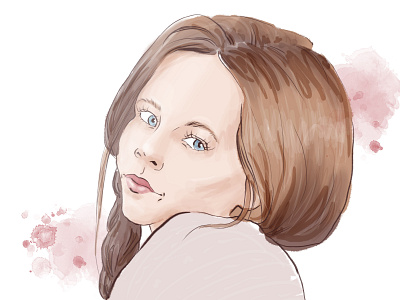 Girl portrait illustration portrait procreate sketch