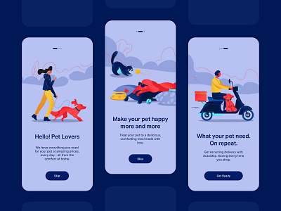 Onboarding - Pet Grocery App clean design figma graphic design illustration illustrator interface ios onboarding ui uiuxdesign userexperience userinterface ux