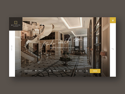 Maihouse - Hotels & Resorts clean dark design homepage hotel ui ux webdesign
