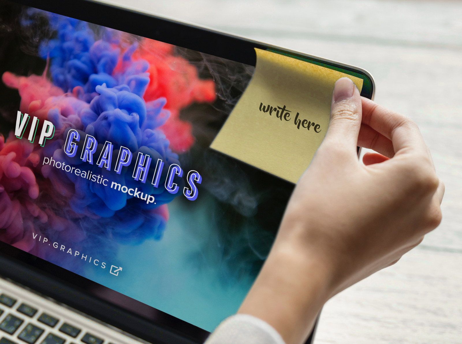 Macbook Sticky Note Mockup by VIP Graphics on Dribbble