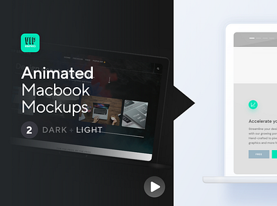 Animated Macbook Mockups - Update adobe photoshop adobe xd animated mockup clean design showcase looping animation macbook macbook mockup mockup mockup psd mockup template perspective mockup photoshop template psd template showcase