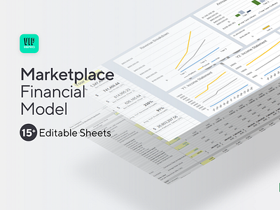 Marketplace Financial Model finance finance app financial model financial model template financial projections financial startup fintech marketplace template spreadsheet template xls