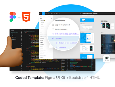 Coded Landing Page: Bootstrap 4 HTML + Figma UI bootstrap bootstrap 4 bootstrap4 coded coded landing coded template figma figma ui landing landing page landing page concept landing page design landing page ui landing pages web design web designer webpage website