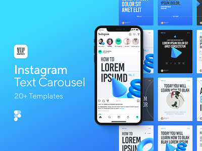 Instagram Text Carousel Template for Figma carousel coach course figma how to instagram instagram carousel instagram template template tutorial