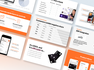 Brex Pitch Deck Template app brex brex pitch deck business clean deck finance mobile mobile app mockup money orange payments pitch deck powerpoint ppt presentation slides startup template