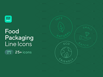 Food & Organic Product Packaging Icons