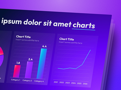 Presentation Template: Charts & Graphs 3d icon 3d mint blockchain chart crypto dao gradient graph mesh gradient nft pitch deck pitch decks powerpoint ppt pptx presentation presentation template presentations purple web3