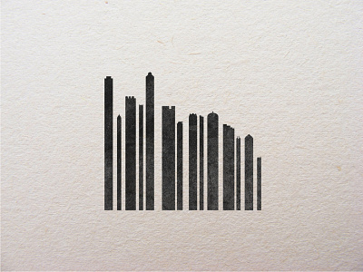 Cityscape Barcode graphic design linoleum print print design printmaking prints