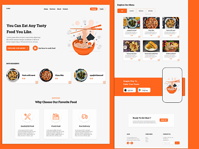 Food Delivery Website Design food website ui ui design web web design