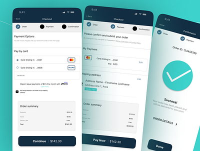 Credit Card mobile checkout 3d app design concept dailyui eccommerce mobile app payment ui