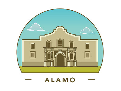 The Alamo alamo antonio attraction city san texas vector
