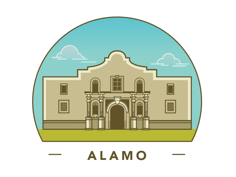 San Antonio Alamo Skyline Clip Art San Antonio Skyline Vector At Vectorified.com