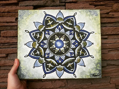 Mandala Zdravia acryl mandala painting