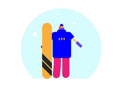 Shuna White 2 character icon illustration snowboarding sports winter