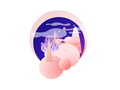 Daynight day icon illustration night planet sketch