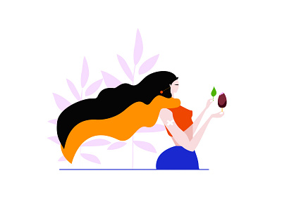 To Eat Or What To Eat beauty character flat. food girl health ice cream icon illustration organic vector