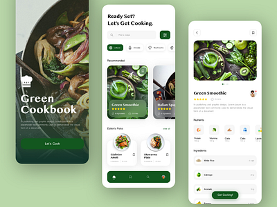 Recipe App app design cookbook cooking design food graphic design recipe app ui ui design ux ux design