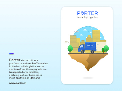Porter: Intracity logistics branding design illustration logistics logo
