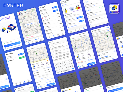 Truck booking App app design logistics ui ux