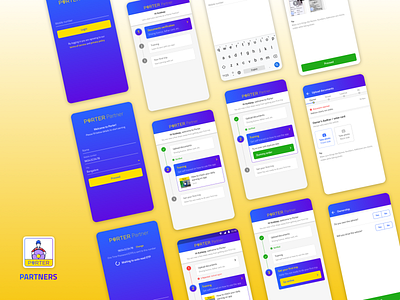 In-app Driver Onboarding app design logistics ui ux