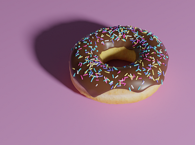 3D Model Donut 3d 3d modeling blender blender 3d design food graphic design