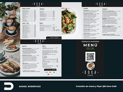 Creación de Menú y Flyer con Codigo QR coffee covid covid 19 design graphic design menu menu design qrcode