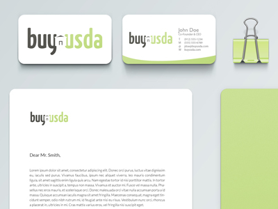 BuyUSDA.com Branding Campaign branding business card buy buyusda green illustrator logo mortgage spectrumexperience